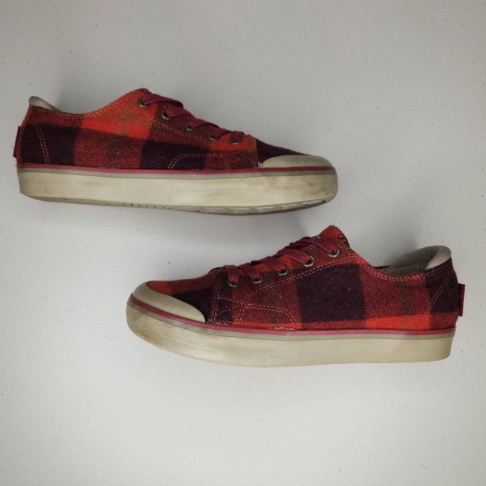 Keen Women Elsa III Red Plaid Wool Flannel Sneaker Size 7.5 - Picture 5 of 8